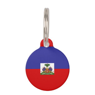 Médaillon Pour Animaux Drapeau du Haïti