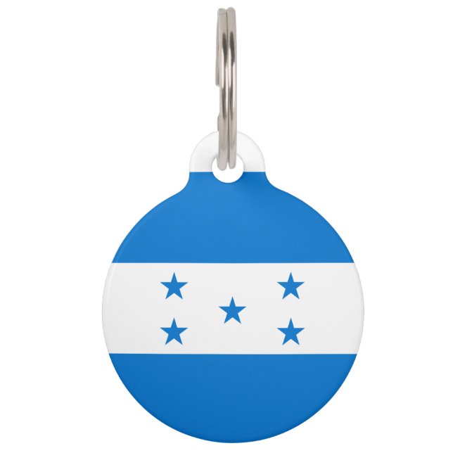 Médaillon Pour Animaux Drapeau du Honduras (Dos)