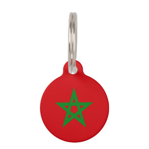 Médaillon Pour Animaux Drapeau du Maroc