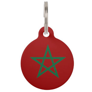 Médaillon Pour Animaux Drapeau du Maroc - armoiries