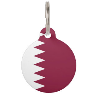 Médaillon Pour Animaux Drapeau du Qatar-blason