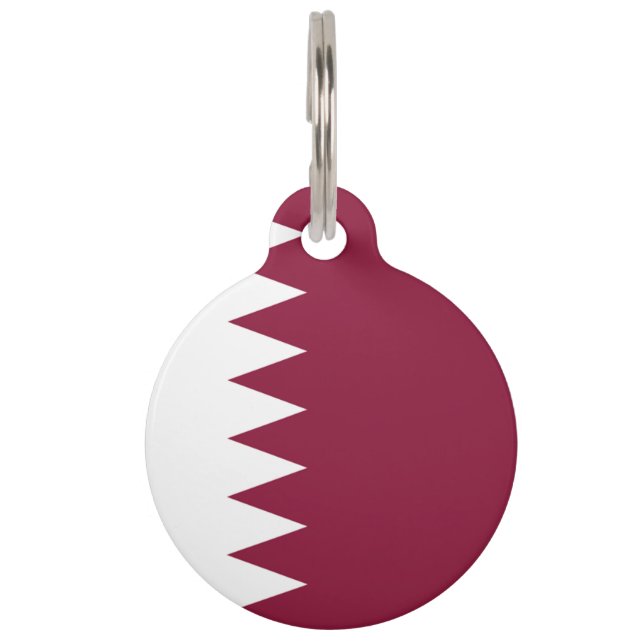 Médaillon Pour Animaux Drapeau du Qatar-blason (Devant)