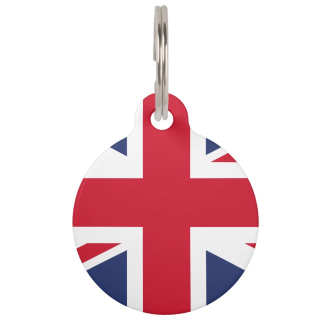 Médaillon Pour Animaux Drapeau du Royaume-Uni (Devant)