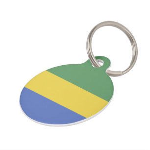 Médaillon Pour Animaux Drapeau Gabon