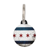 Drapeau grunge noir de Chicago