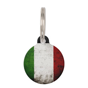 Médaillon Pour Animaux Drapeau grunge noir de l'Italie