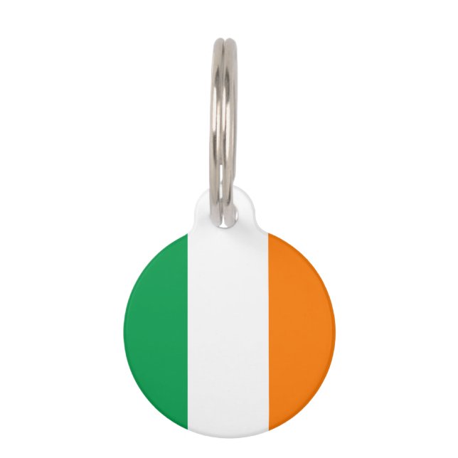 Médaillon Pour Animaux Drapeau irlandais étiquette personnalisée pour chi (Devant)