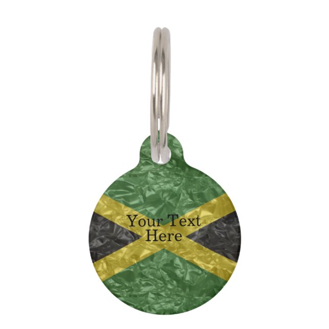 Médaillon Pour Animaux Drapeau jamaïcain - Crinké (Devant)