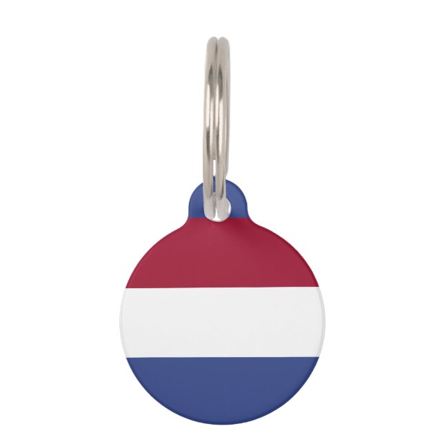 Médaillon Pour Animaux Drapeau néerlandais (Dos)
