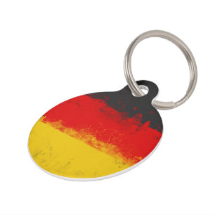 Médaillon Pour Animaux Drapeau peint Grunge de l'Allemagne