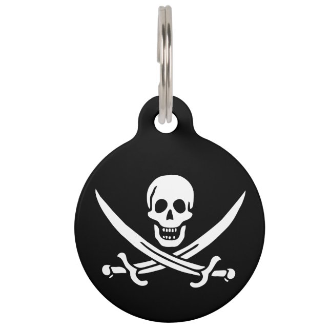 Médaillon Pour Animaux Drapeau Pirate (Devant)