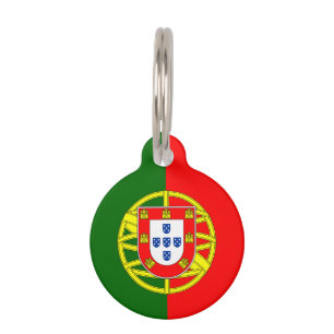 Médaillon Pour Animaux Drapeau portugais balise familière pour chien ou c