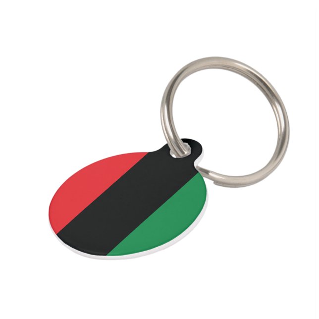Médaillon Pour Animaux Drapeau rouge, noir et vert (Côté )