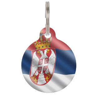 Médaillon Pour Animaux Drapeau serbe-armoiries