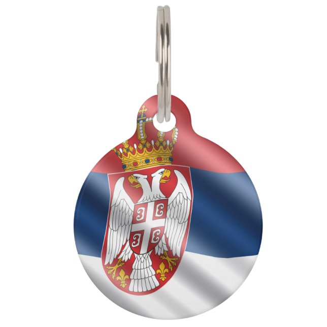 Médaillon Pour Animaux Drapeau serbe-armoiries (Devant)