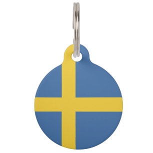 Médaillon Pour Animaux Drapeau suédois