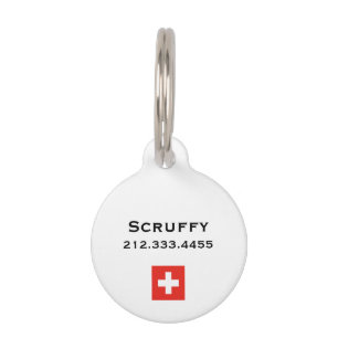 Médaillon Pour Animaux Drapeau suisse