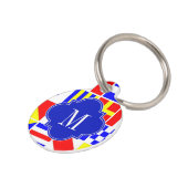 Médaillon Pour Animaux Drapeaux de signalisation nautique Monogramme de Q (Côté )