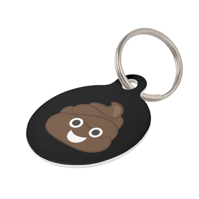 Médaillon Pour Animaux Dunette Brown idiote folle Emoji (Côté )