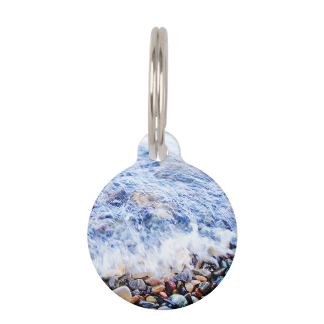 Médaillon Pour Animaux Eau bleue cool (Devant)