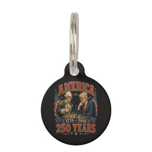 Médaillon Pour Animaux Échecs patriotiques 250