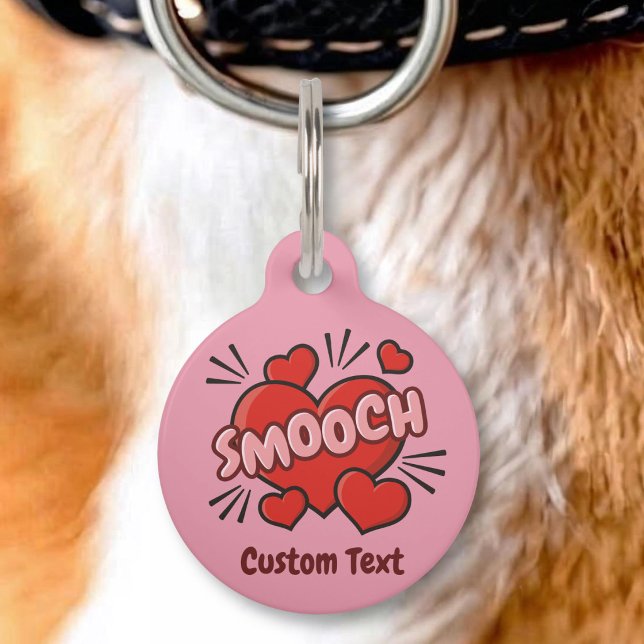 Médaillon Pour Animaux Effet sonore de baiser de bande dessinée (Créateur téléchargé)