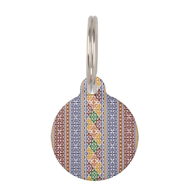 Médaillon Pour Animaux élégant motif ethnique (Devant)