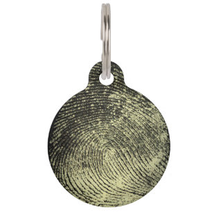 Médaillon Pour Animaux Empreinte digitale renversée de boucle