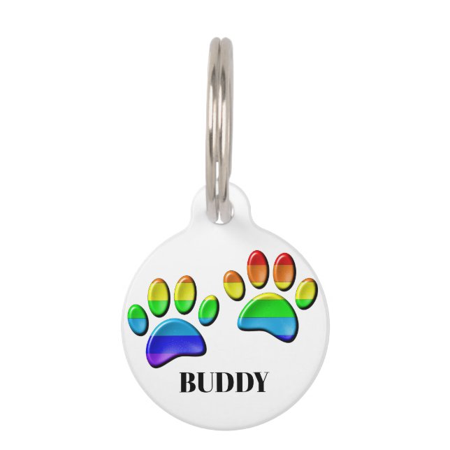 Médaillon Pour Animaux Empreintes Rainbow Chien (Devant)