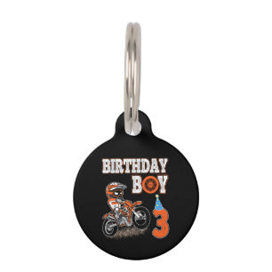 Médaillon Pour Animaux Enfant de 3 ans - Enfant d'anniversaire - Vélo de