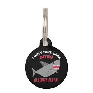 Médaillon Pour Animaux Enfants Alerte d'allergie Epinephrine Inside Shark
