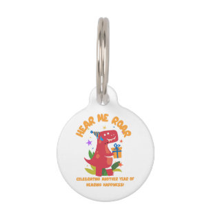 Médaillon Pour Animaux Entendez-moi rugir Cochlear Implant Audience Anniv