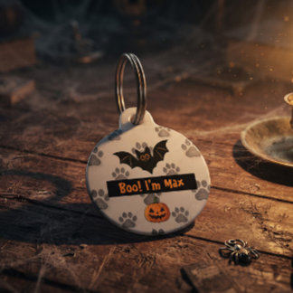 Médaillon Pour Animaux Équipage de Boo d'Halloween de chiot de citrouille