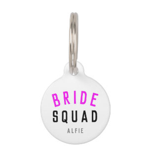 Médaillon Pour Animaux Équipe de mariées Bridesmaid Chaud Rose Bachelor