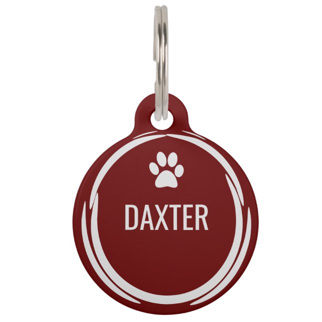 Médaillon Pour Animaux Étiquette Ajouter un nom de chien Téléphone et adr (Devant)