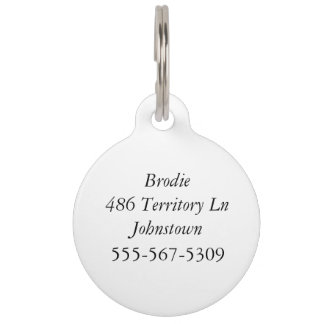 Médaillon Pour Animaux Étiquette anglaise de bouledogue