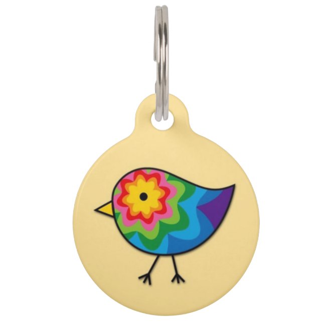 Médaillon Pour Animaux Étiquette colorée d'identification d'animal (Devant)