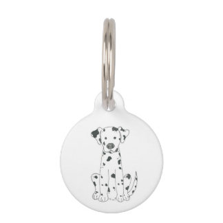Médaillon Pour Animaux Étiquette dalmatienne d'identification d'animal