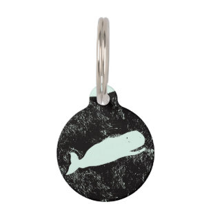 Médaillon Pour Animaux étiquette d'animal familier de baleine blanche