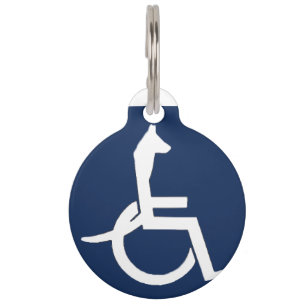 Médaillon Pour Animaux Étiquette d'animal familier de fauteuil roulant d
