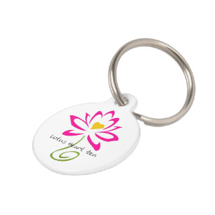 Médaillon Pour Animaux Étiquette d'animal familier de zen de coeur de