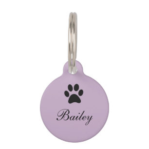 Médaillon Pour Animaux Étiquette d'animal familier d'empreinte de patte