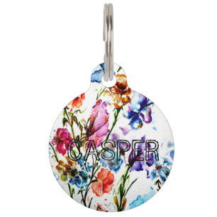 MÉDAILLON POUR ANIMAUX ÉTIQUETTE DE CHIEN DES EMPREINTES DE PATTES %PIPE%