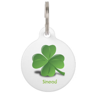 Médaillon Pour Animaux Étiquette de chien du jour de St Patrick