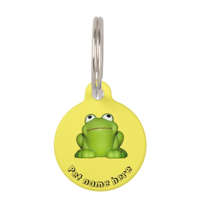 Médaillon Pour Animaux Étiquette de l'animal de compagnie de grenouille m (Devant)