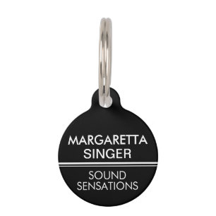 Médaillon Pour Animaux Étiquette de l'opérateur de sonnerie rouge, blanch