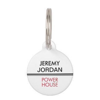 Médaillon Pour Animaux Étiquette de l'opérateur de sonnerie rouge, blanch