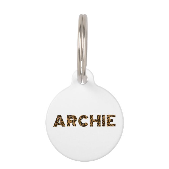 Médaillon Pour Animaux Étiquette d'identification d'Archie (Devant)