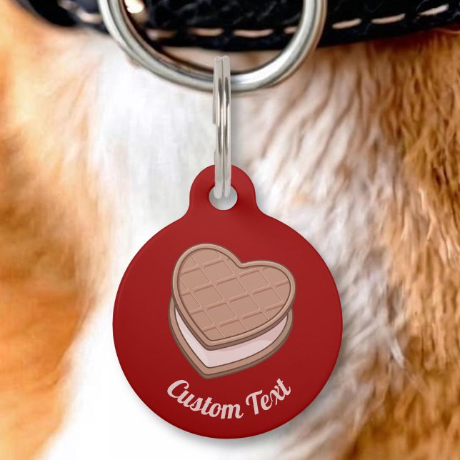 Médaillon Pour Animaux Étiquette d'identification de biscuit en forme de  (Créateur téléchargé)