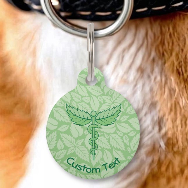 Médaillon Pour Animaux Étiquette d'identification de caducée avec fond de (Créateur téléchargé)